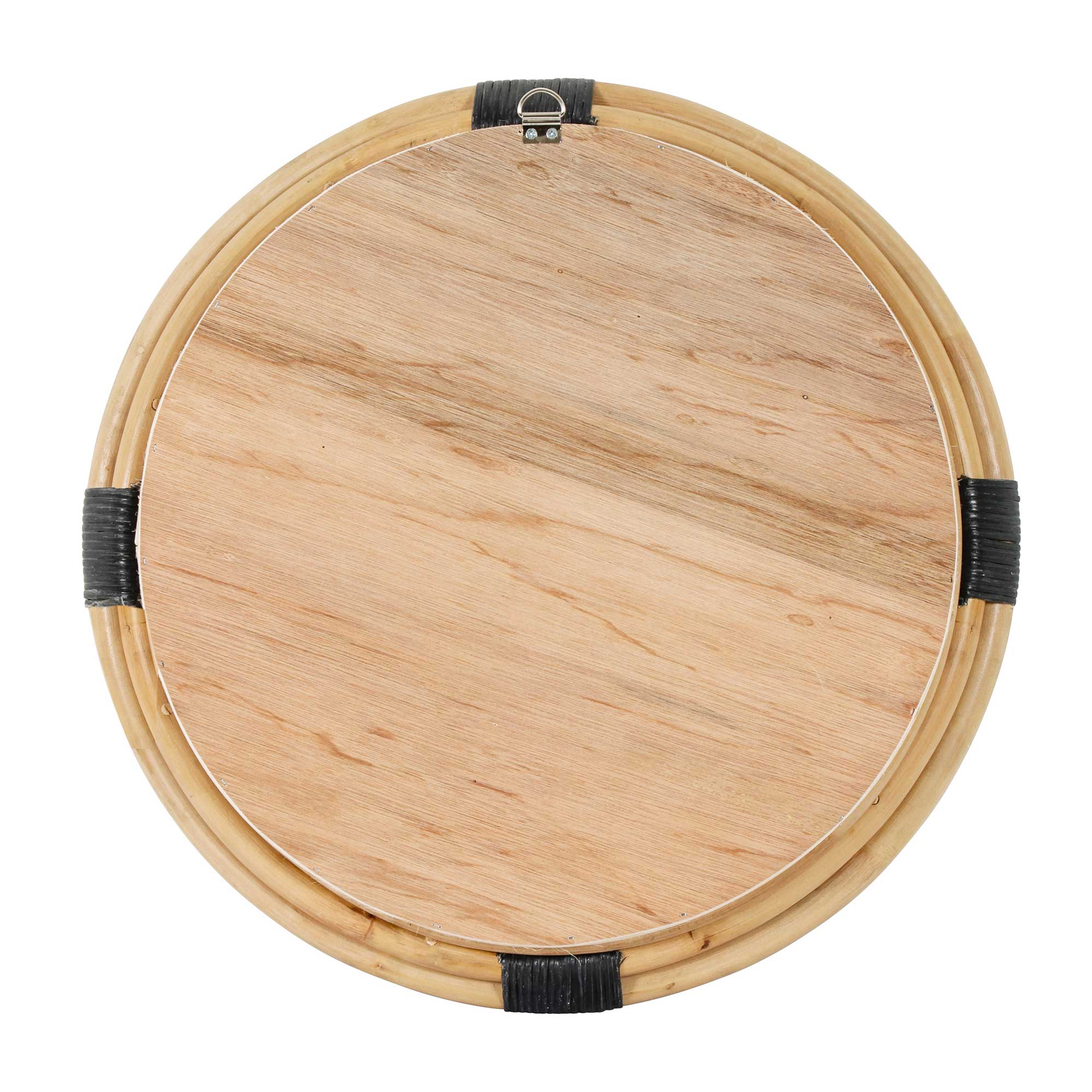 24&quot; Marina Round Rattan Mirror