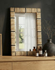 Leila Rectangular Seagrass Wall Mirror, 23"