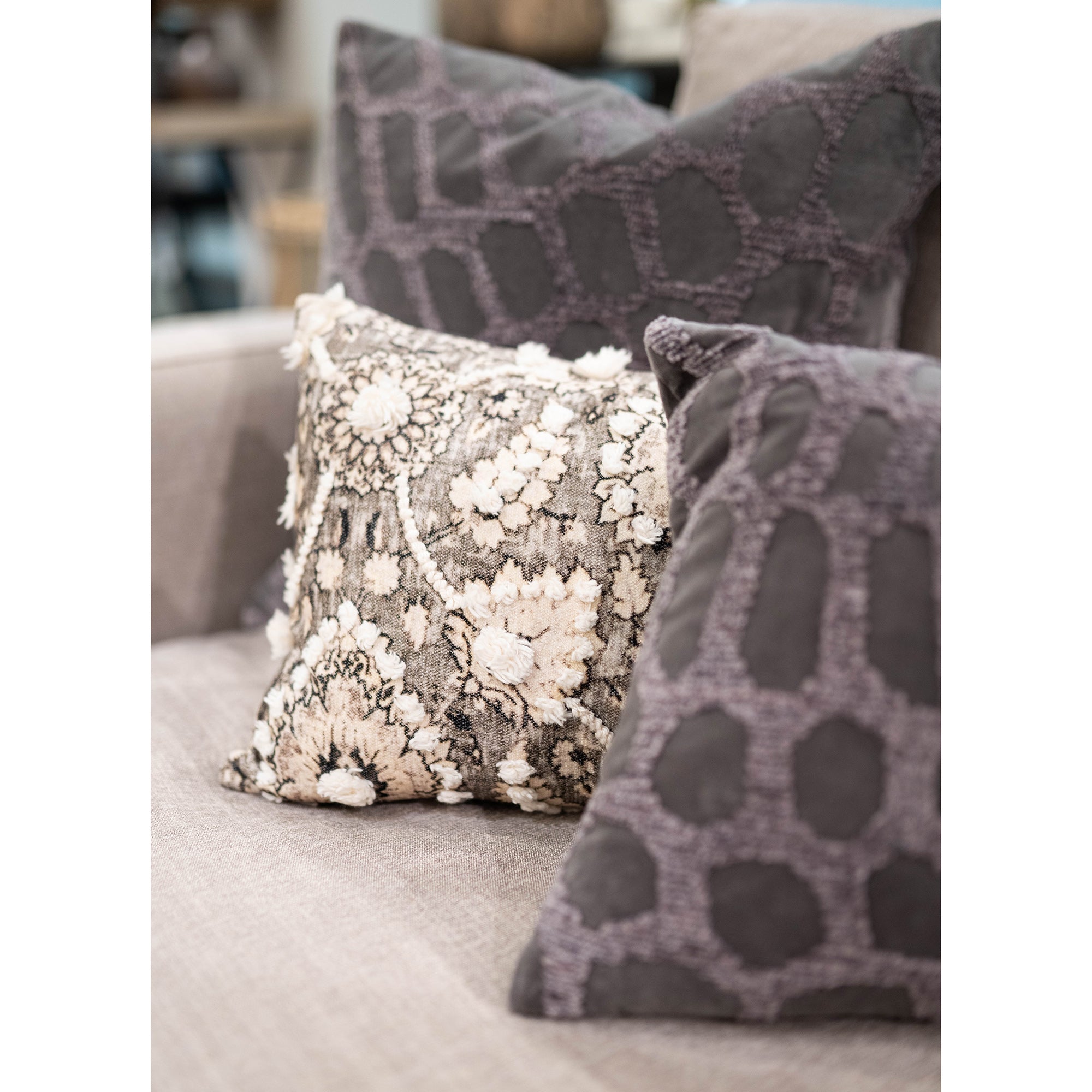 Cobble Embroidered Pillow