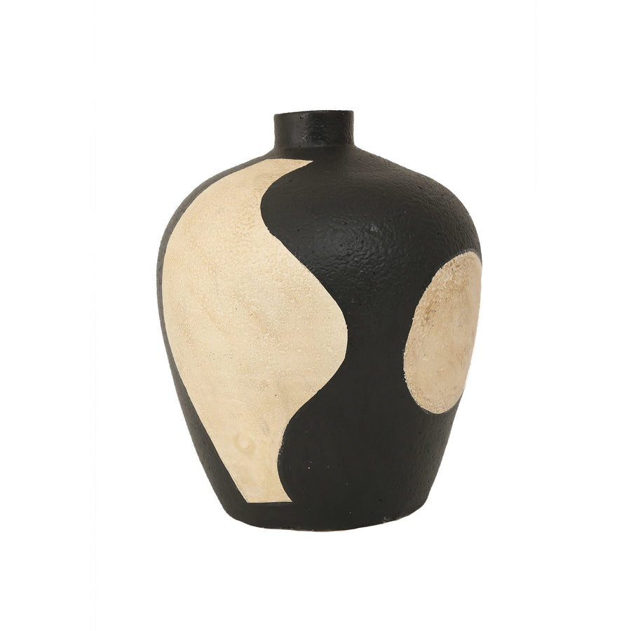Indigo Road by Egypt Sherrod x East at Main Kuba Terracotta Organic Abstract Vase