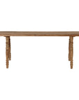 Ember Narrow Solid Wood Turned-Leg Bench