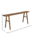 Ember Narrow Solid Wood Turned-Leg Bench Solid Wood bench