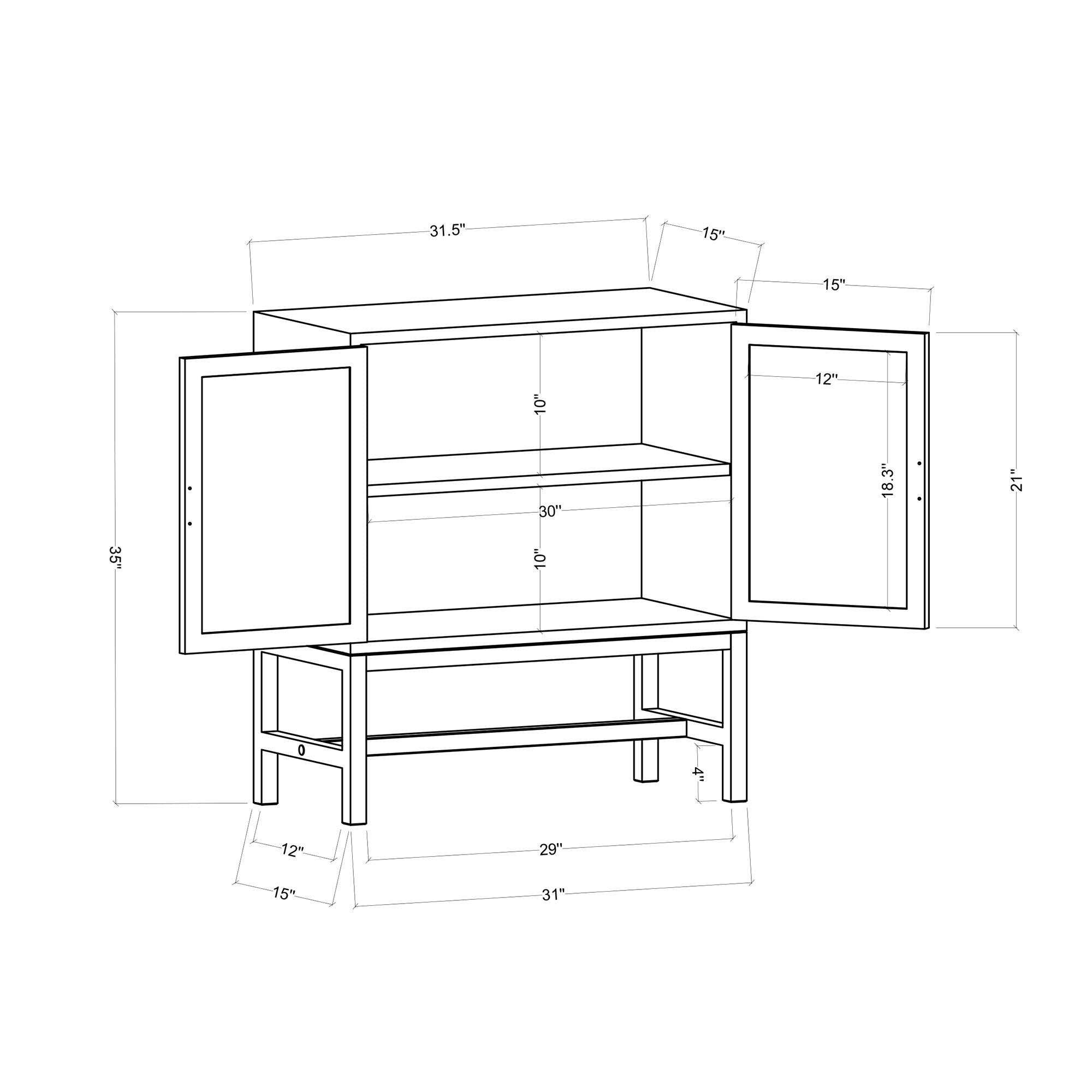 Indigo Road by Egypt Sherrod x East at Main Symphony Accent Cabinet