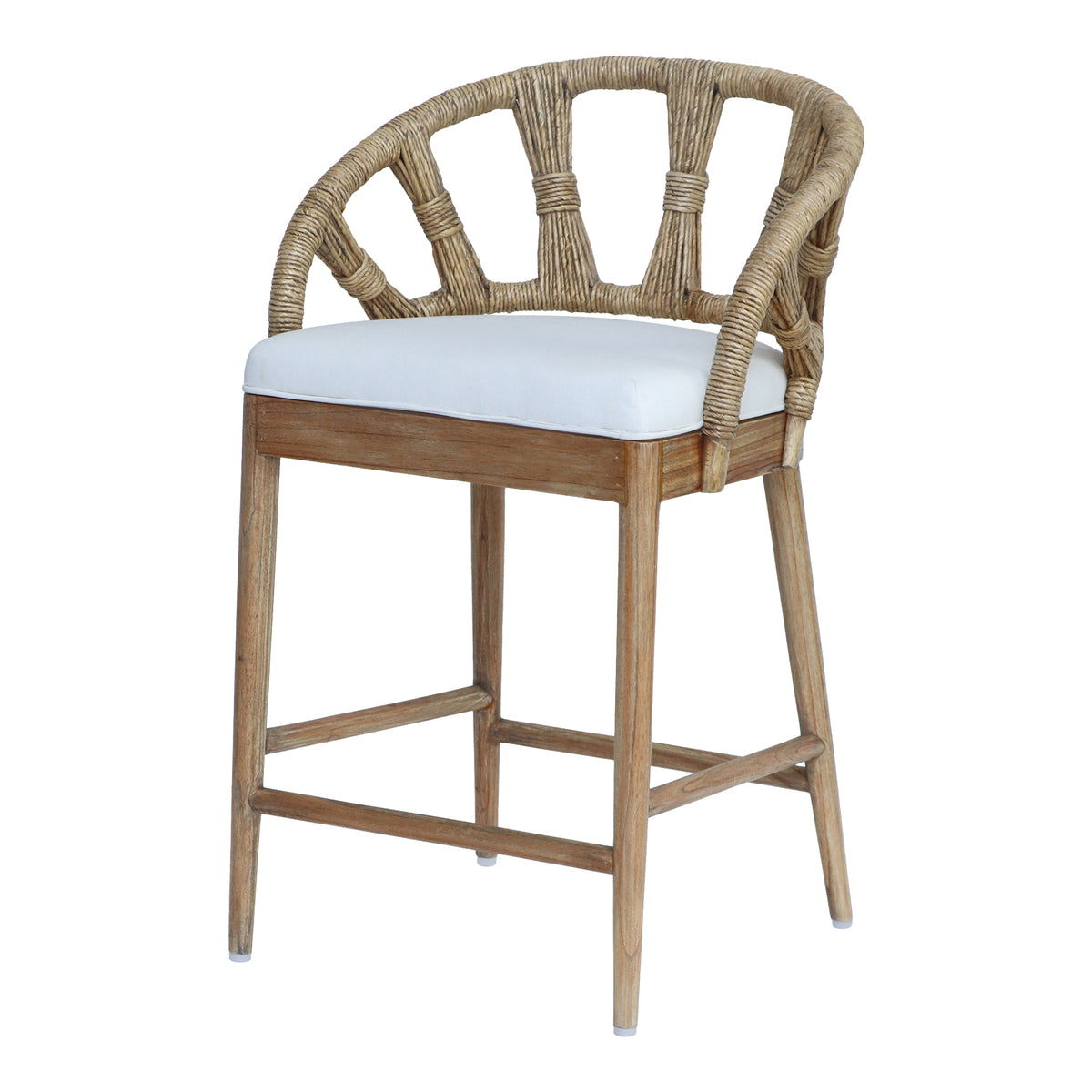 Malibu Solid Wood Upholstered Counterstool