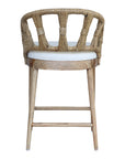 Malibu Solid Wood Upholstered Counterstool