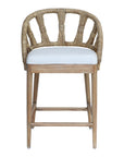 Malibu Solid Wood Upholstered Counterstool