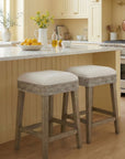 Harlow Upholstered Backless Counter Stool, Set of 2