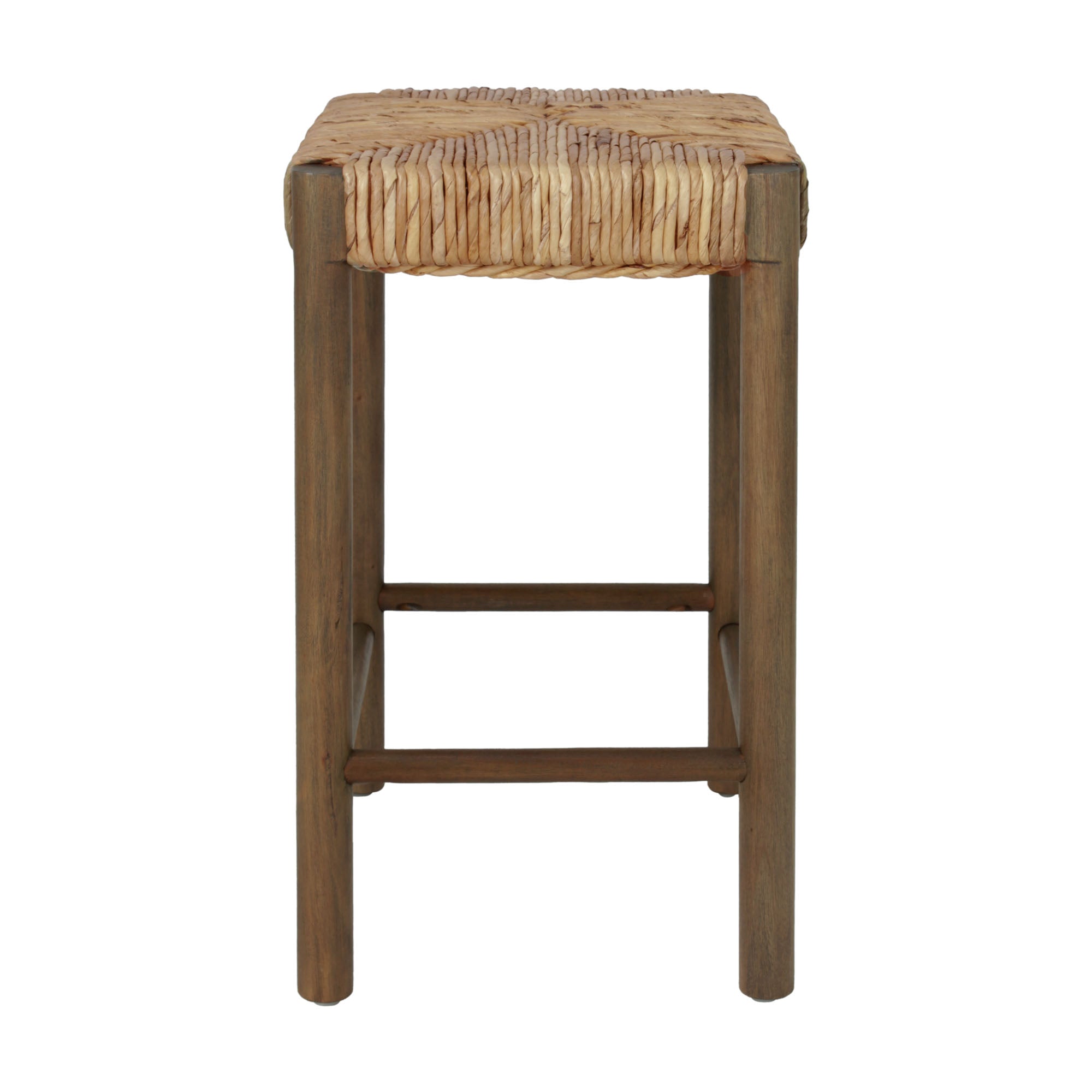 Cruz Banana Leaf Rush Counter Stool, Set of 2 Solid Wood counter stool