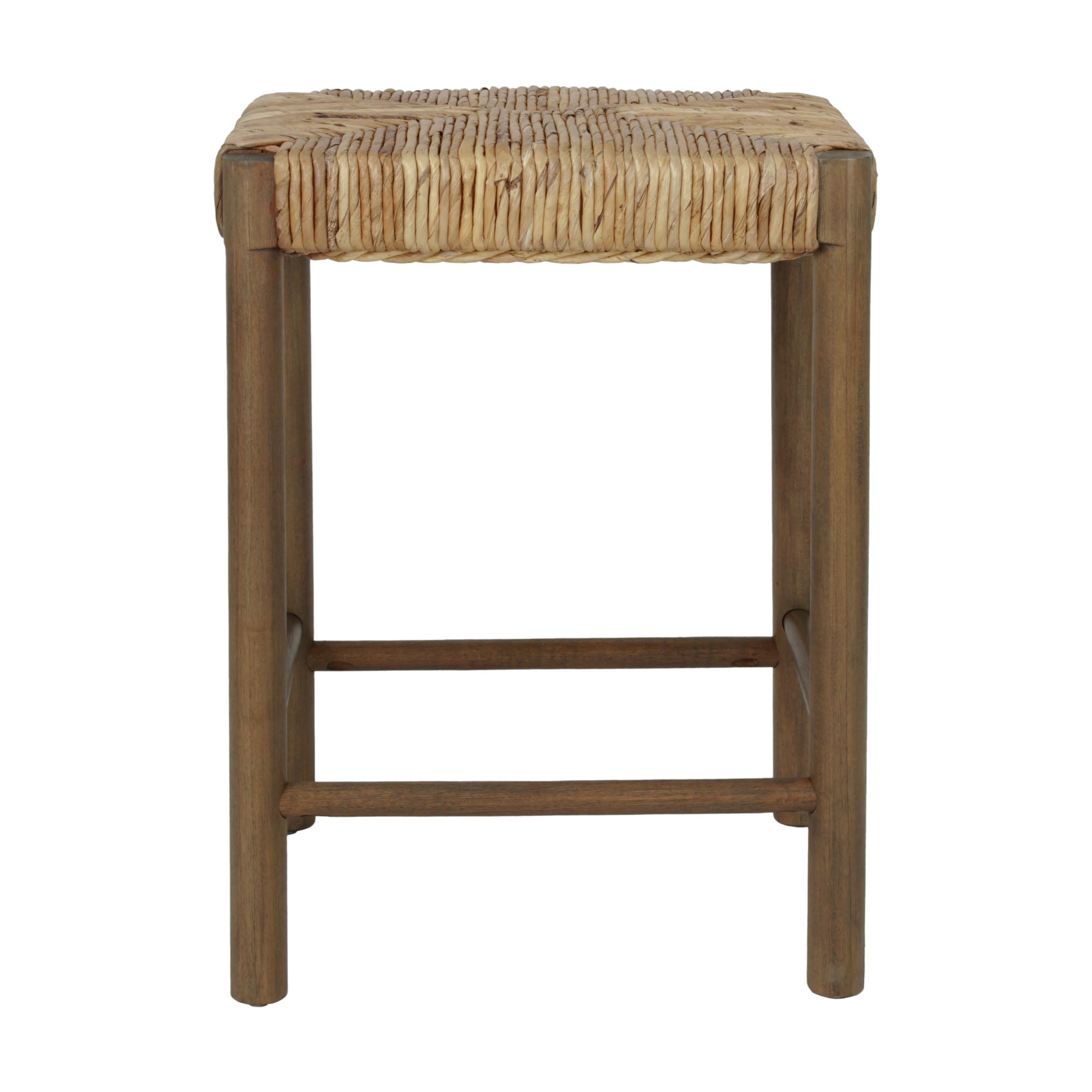 Cruz Banana Leaf Rush Counter Stool, Set of 2 Solid Wood counter stool