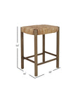 Cruz Banana Leaf Rush Counter Stool, Set of 2