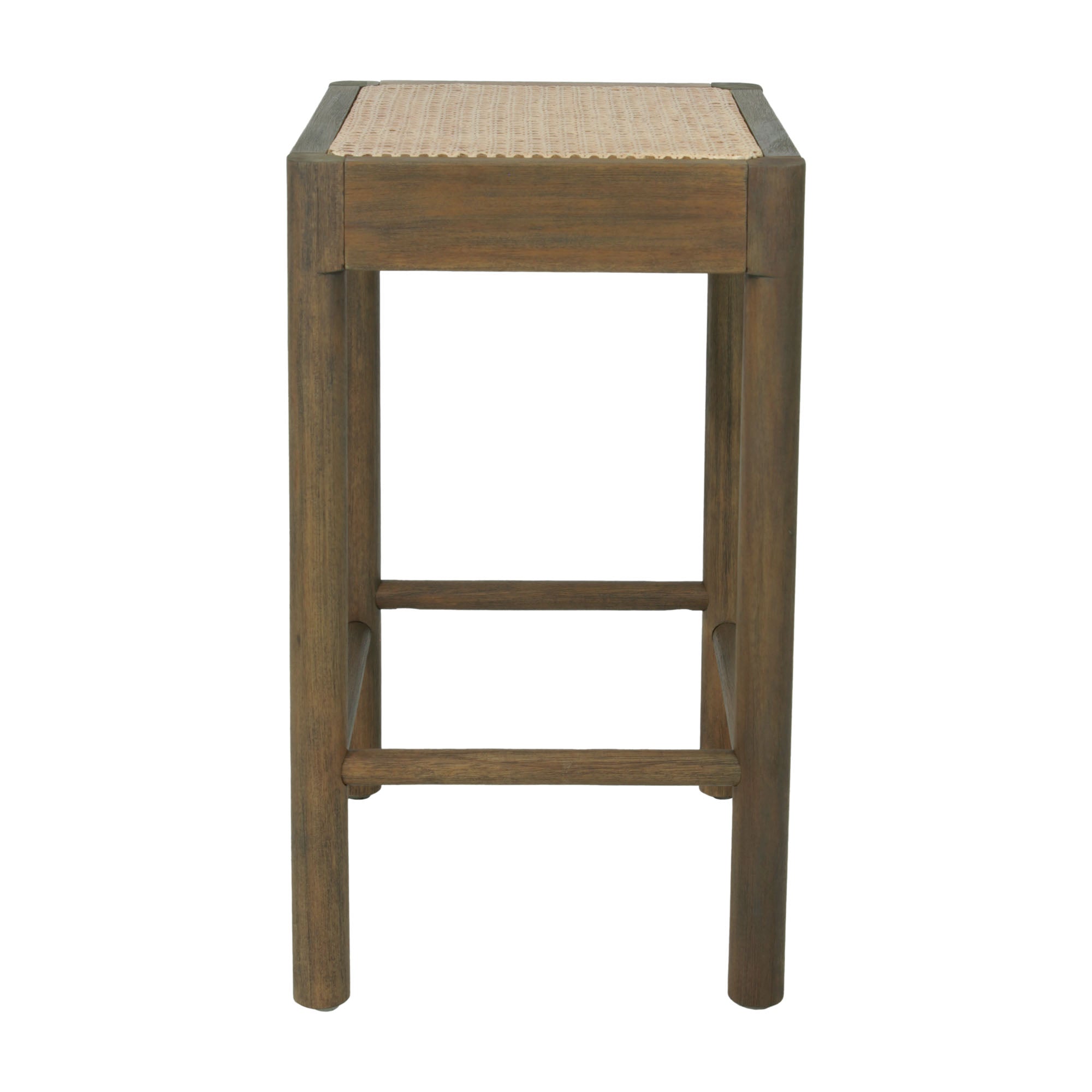 Boden Cane Woven Counter Stool, Set of 2 Solid Wood counter stool