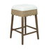 Brown Maris Scalloped Rattan Counter Stool, Set of 2 Mahogany Wood counter stool