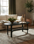 Acacia Oval Solid Wood Coffee Table