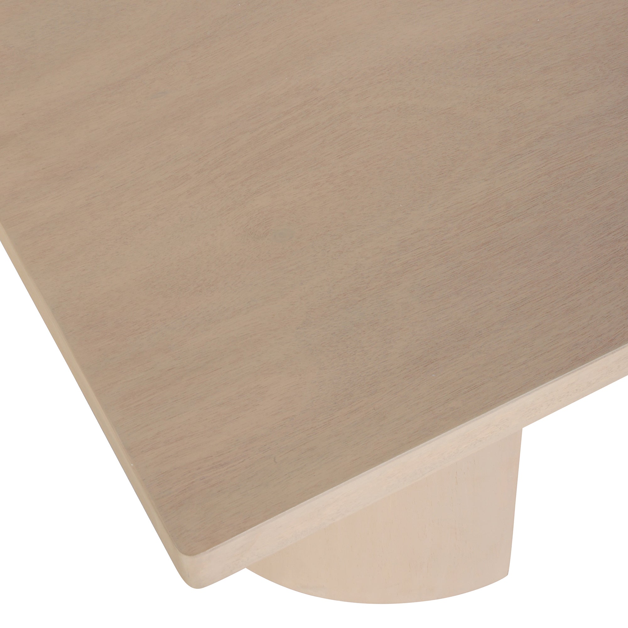 Half Moon Coffee Table Hand-Finished Mango Wood with Curved