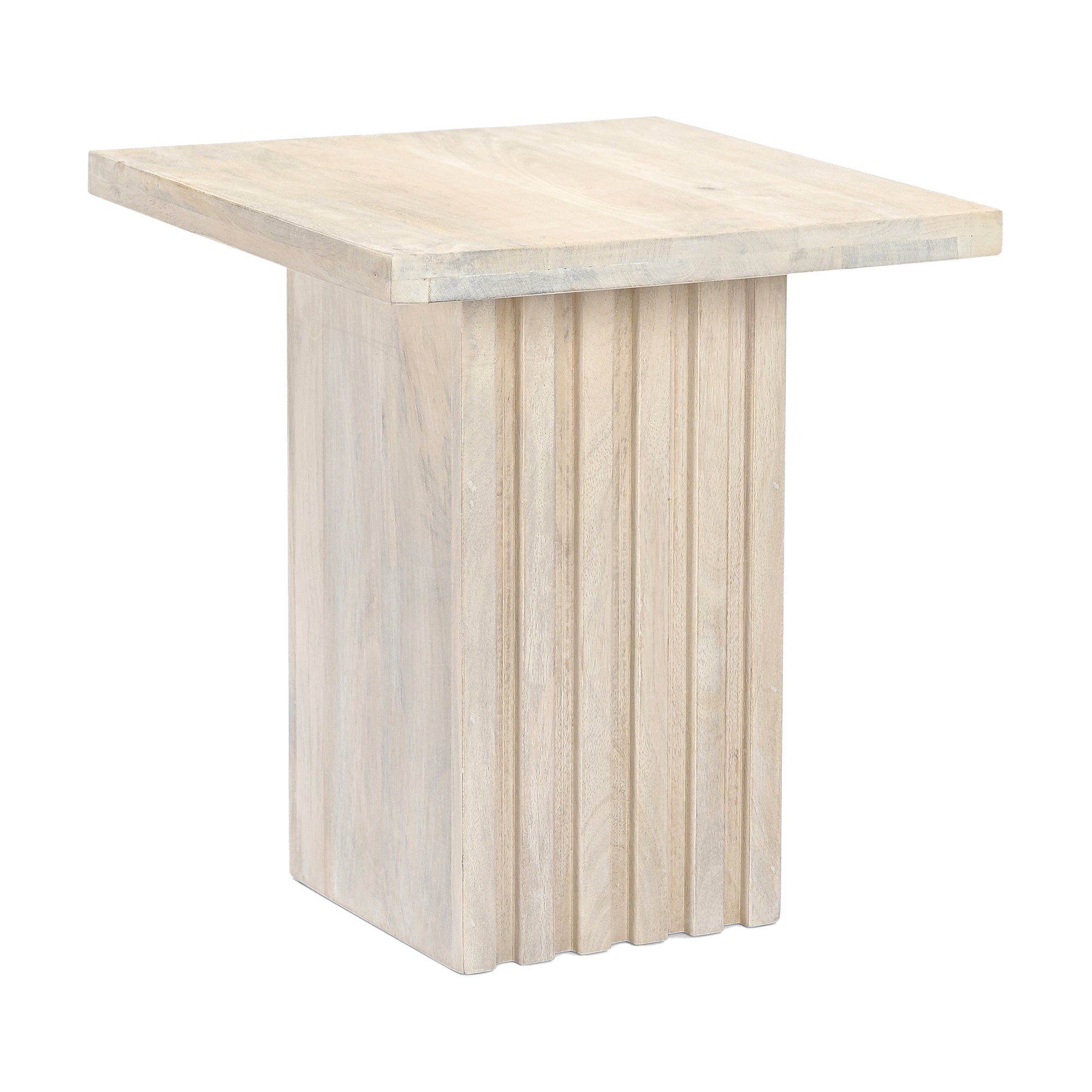 Ariya Fluted Solid Wood Column Coffee Table