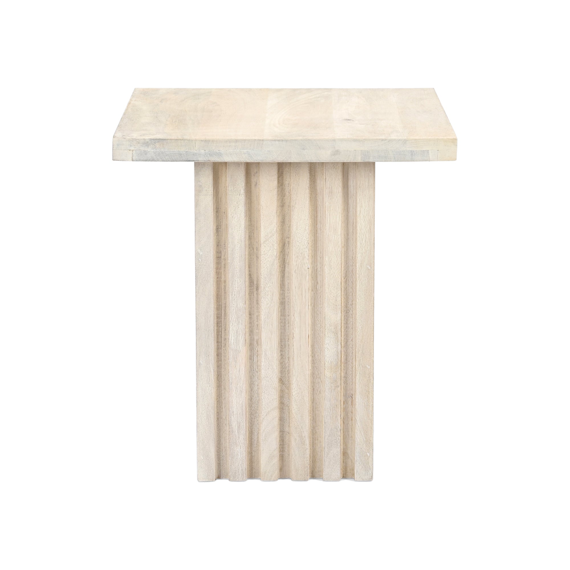 Ariya Fluted Solid Wood Column Coffee Table