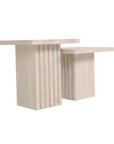 Ariya Fluted Solid Wood Column Coffee Table