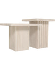 Ariya Fluted Solid Wood Column Coffee Table