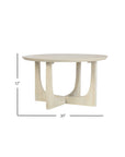 Reverse Arch Round Solid Mango Wood Coffee Table
