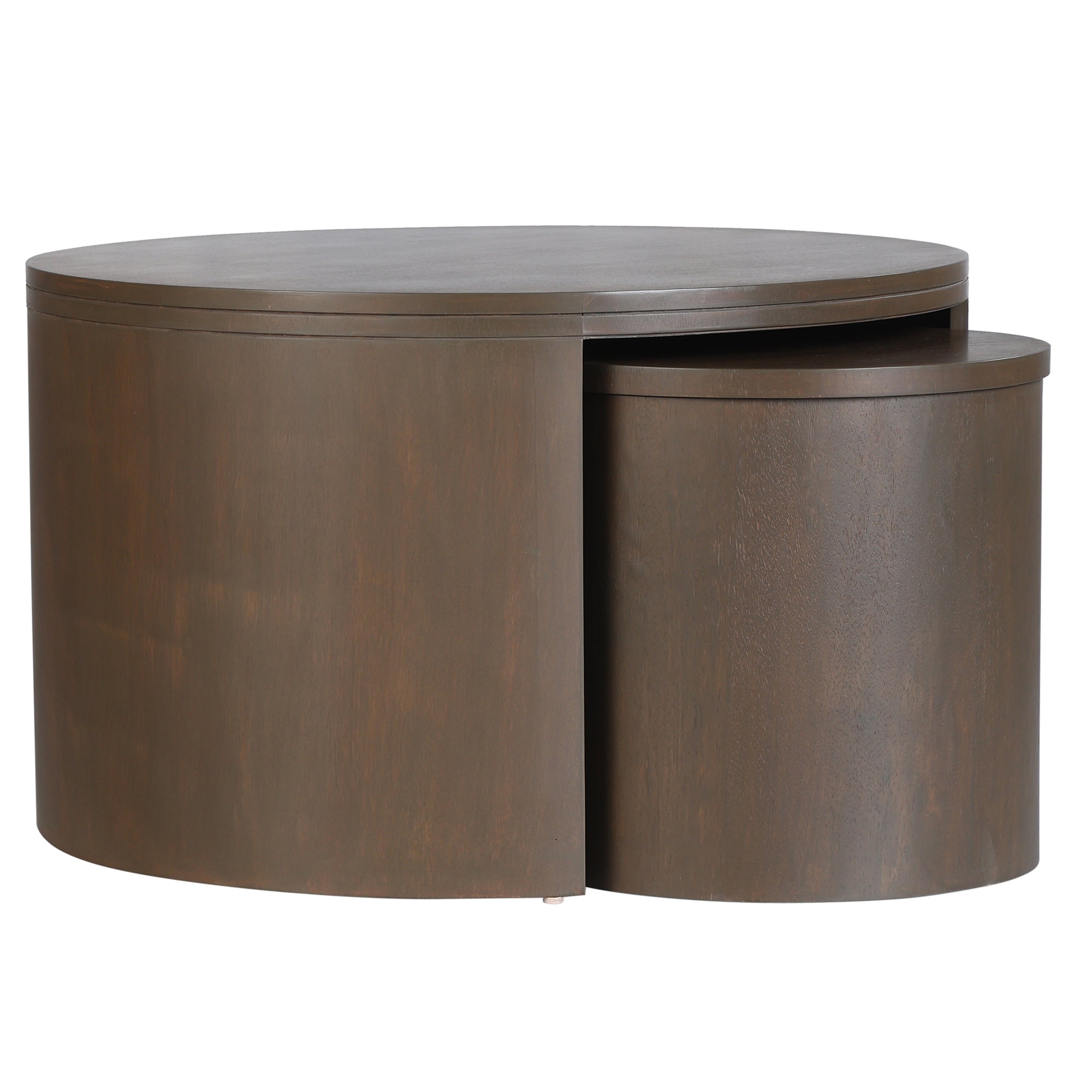 Indigo Road by Egypt Sherrod x East at Main Cyrus Round Storage Coffee Table and Nesting Stool