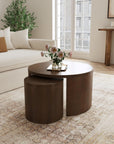 Indigo Road by Egypt Sherrod x East at Main Cyrus Round Storage Coffee Table and Nesting Stool