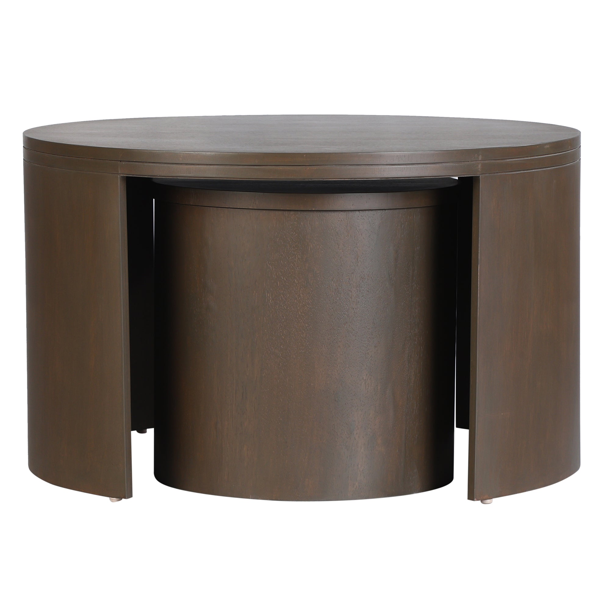 Indigo Road by Egypt Sherrod x East at Main Cyrus Round Storage Coffee Table and Nesting Stool