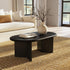 Black Scultura Solid Wood Coffee Table Mango Wood coffee table