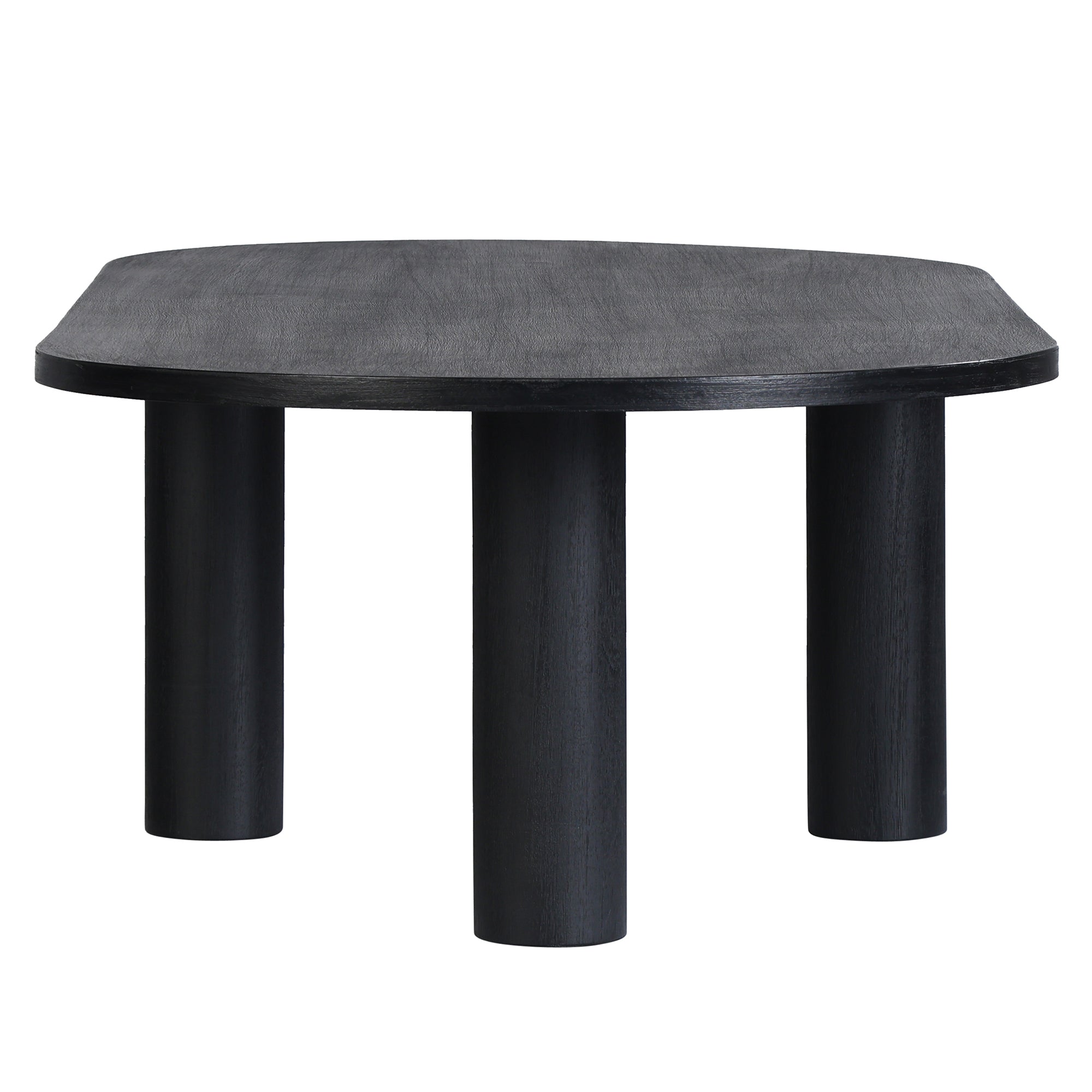 Kali Oval Solid Wood Coffee Table With Round Legs