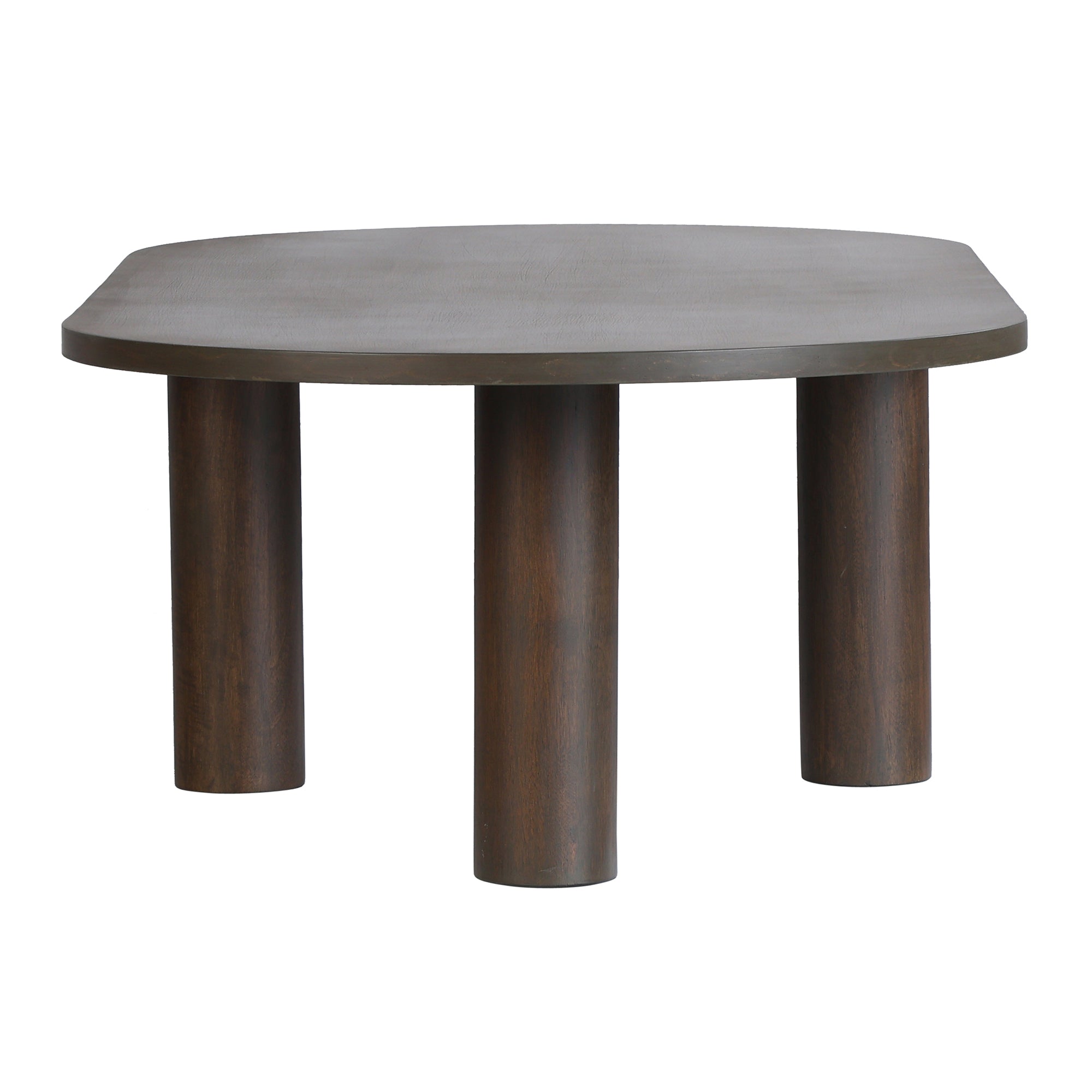 Kali Oval Solid Wood Coffee Table With Round Legs