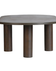 Kali Oval Solid Wood Coffee Table With Round Legs