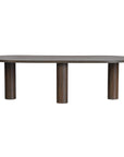 Kali Oval Solid Wood Coffee Table With Round Legs