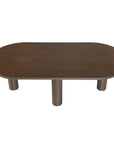 Kali Oval Solid Wood Coffee Table With Round Legs