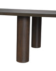 Kali Oval Solid Wood Coffee Table With Round Legs