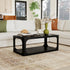 Black Addison Mango Wood 42" Storage Coffee Table Mango Wood coffee table