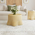 Beige Betty Skirted Handwoven Rattan 33" Coffee Table Rattan coffee table