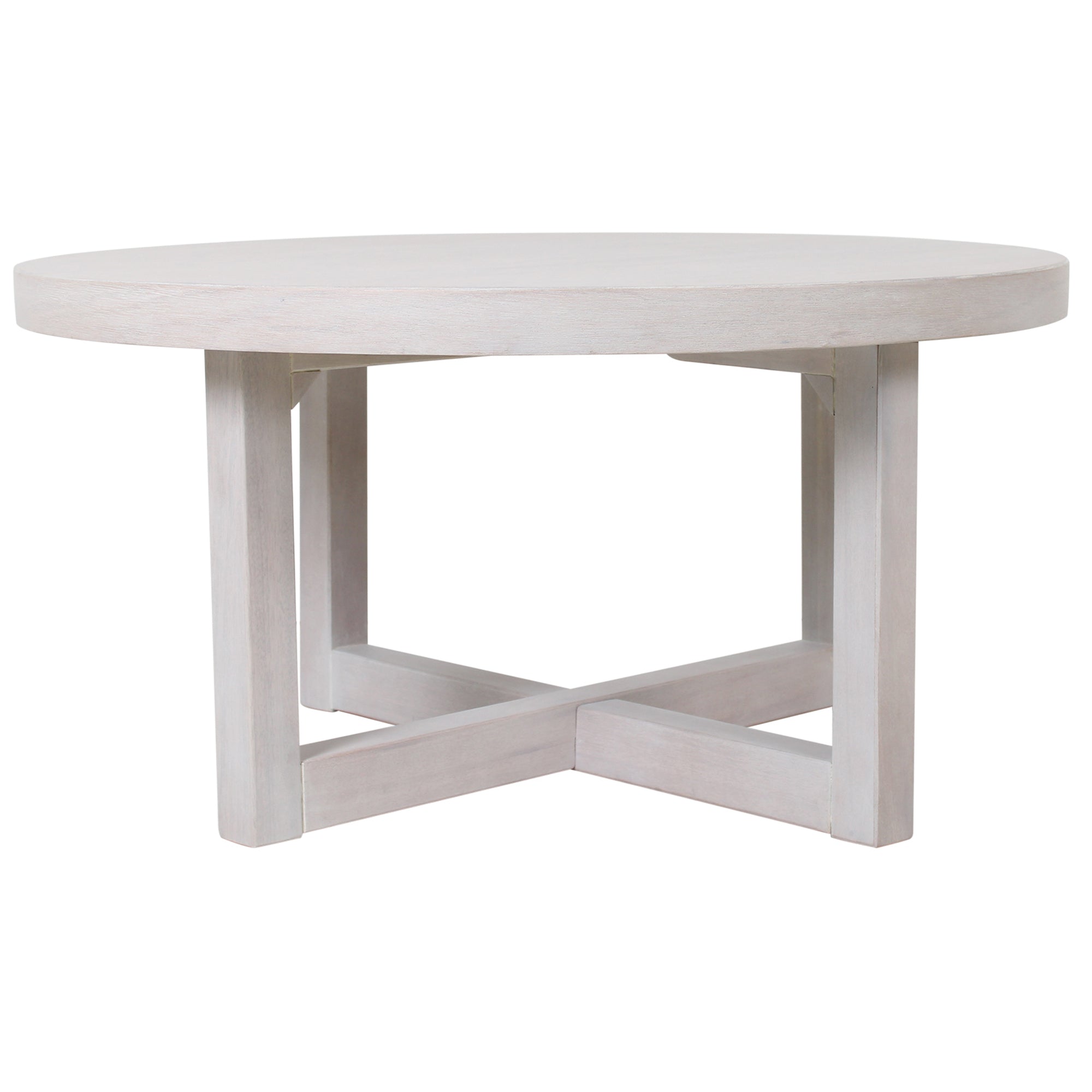 Christie Cross Base Wood Coffee Table