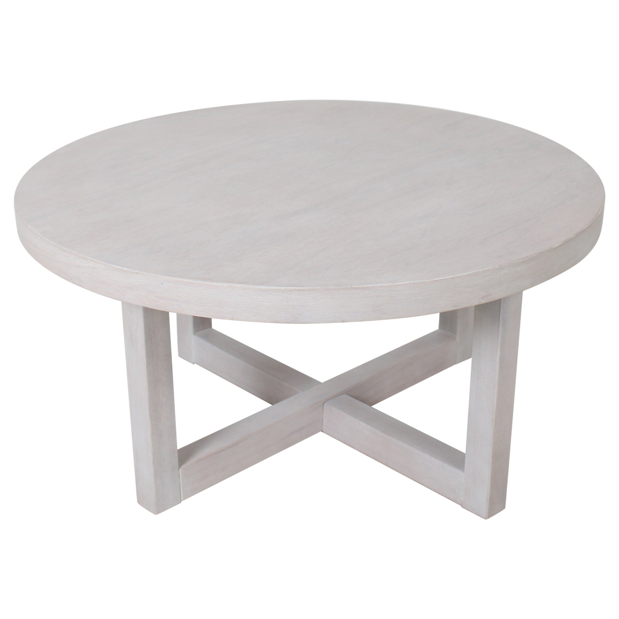 Christie Cross Base Wood Coffee Table