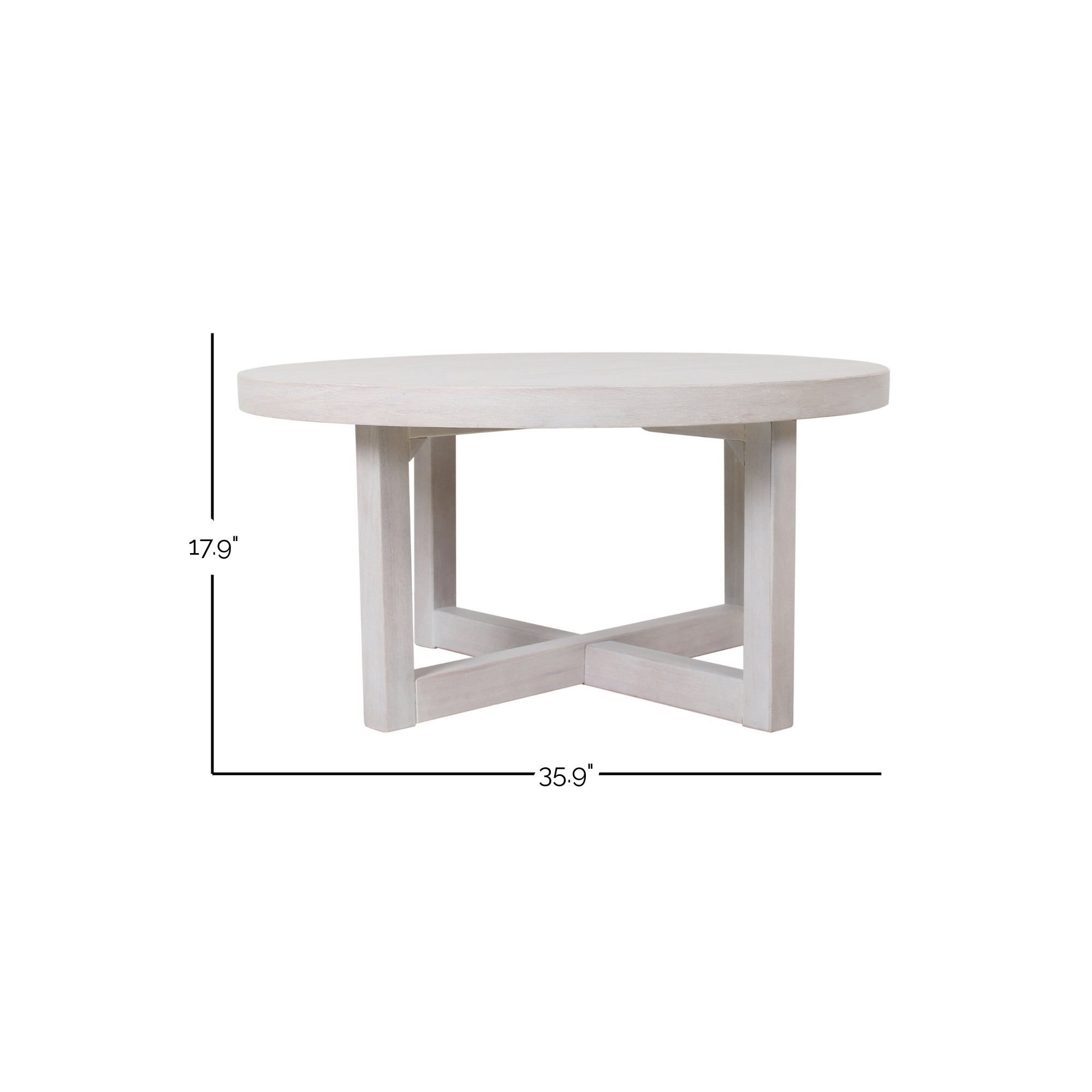 Christie Cross Base Wood Coffee Table