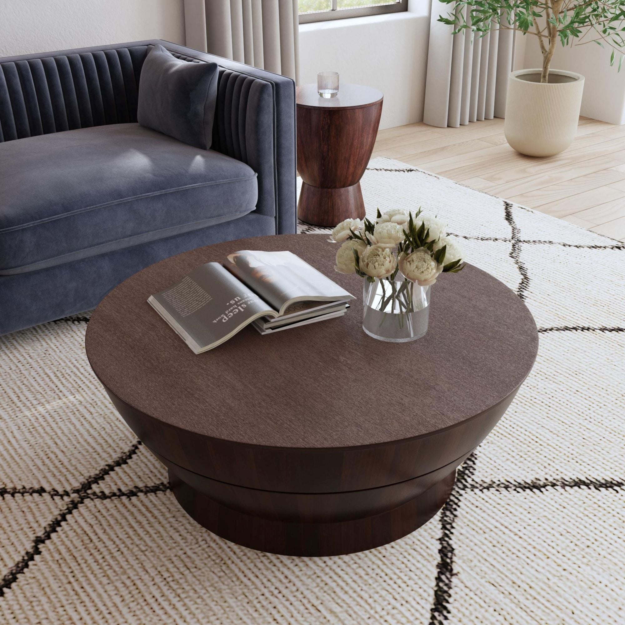 Indigo Road by Egypt Sherrod x East at Main Quinn Drum Coffee Table