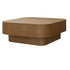 Brown Piers Bayur Wood 40" Square Plynth Coffee Table Bayur Wood coffee table