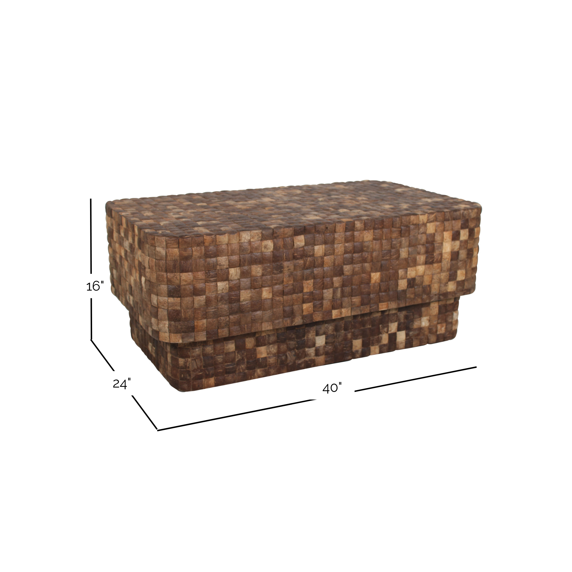Indigo Road by Egypt Sherrod x East at Main Samoa Rectangular Coconut Shell Coffee Table