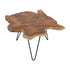Brown Skylar Live Edge Teak Wood 31.5" Coffee Table Teak Wood coffee table