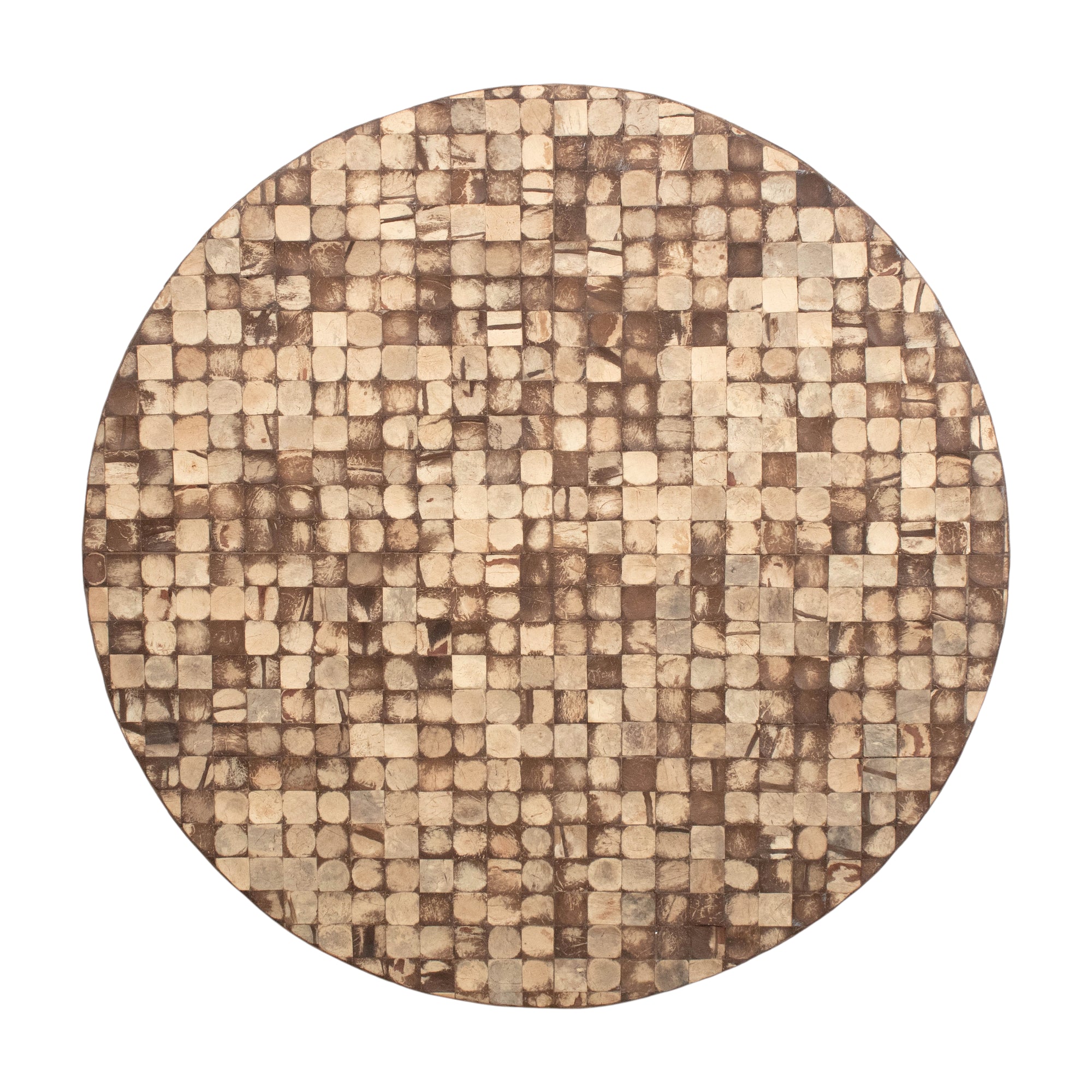 Mila Round Coconut Shell Pedestal Coffee Table