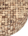 Mila Round Coconut Shell Pedestal Coffee Table