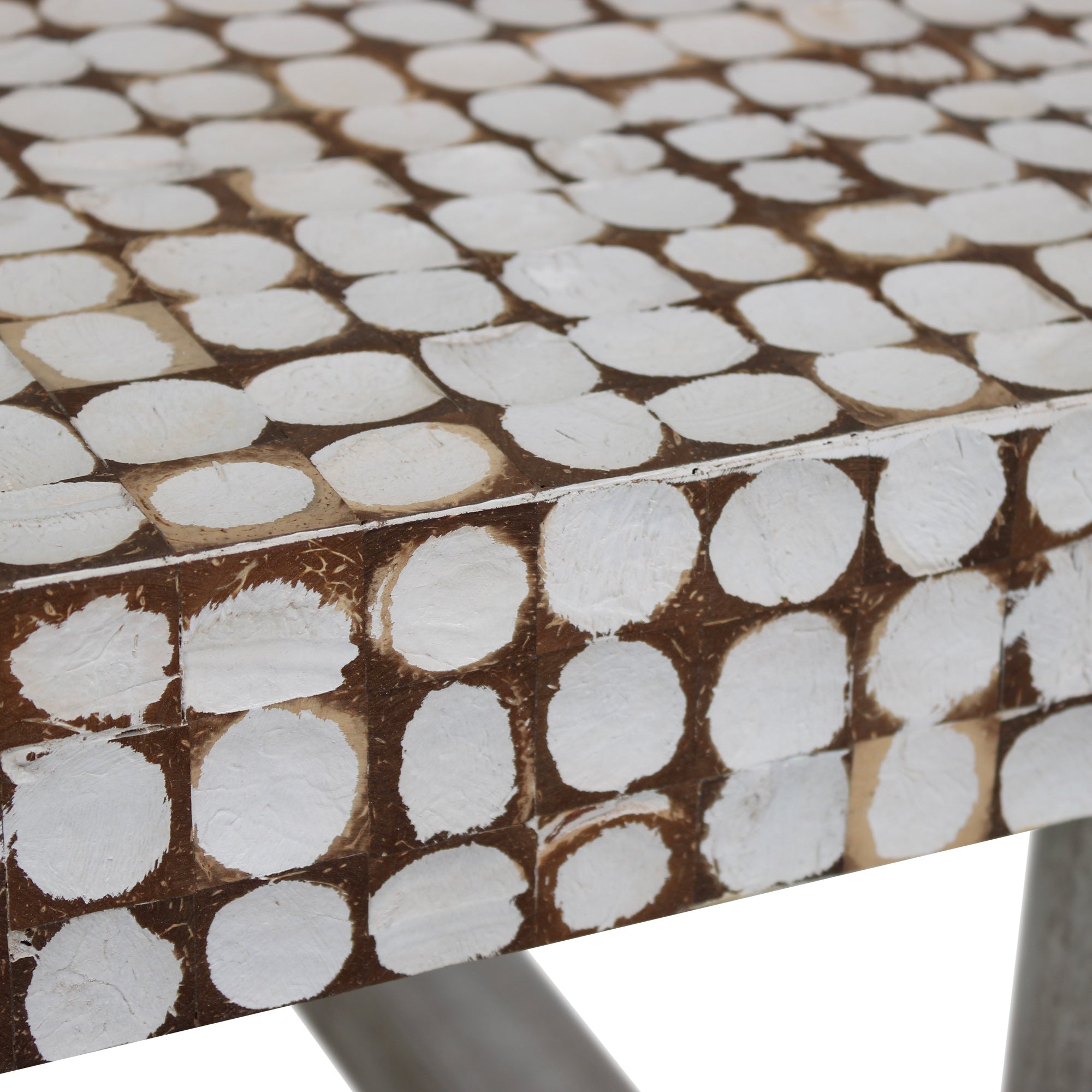 Mosaic Coconut Coffee Table Handcrafted Sustainable Coconut Shell with ...