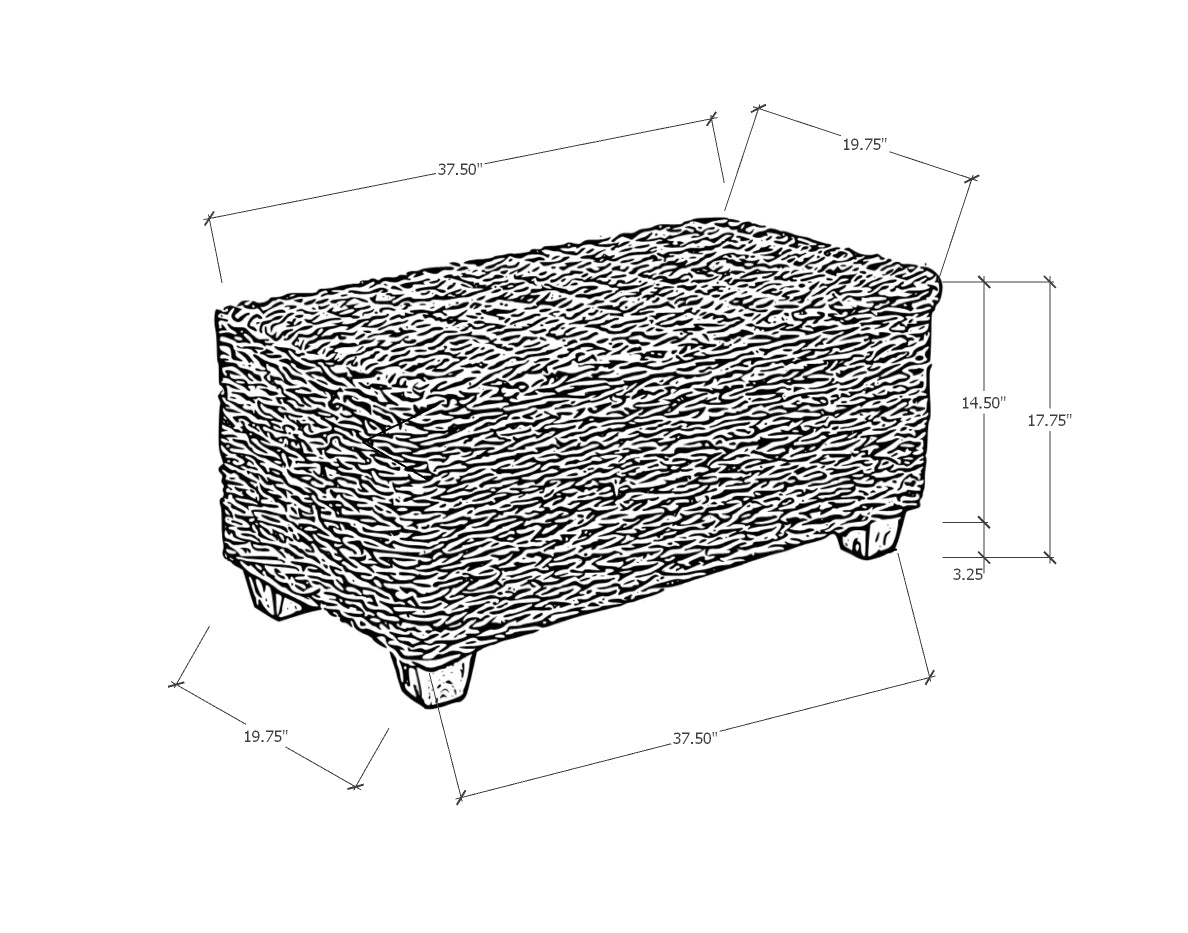 Amelie Woven Storage Coffee Table