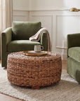 Abella Round Handwoven Abaca Coffee Table