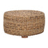 Brown Abella Round Handwoven Abaca 30" Coffee Table Abaca coffee table