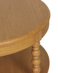 Elanor Round Turned Leg Coffee Table With Shelf