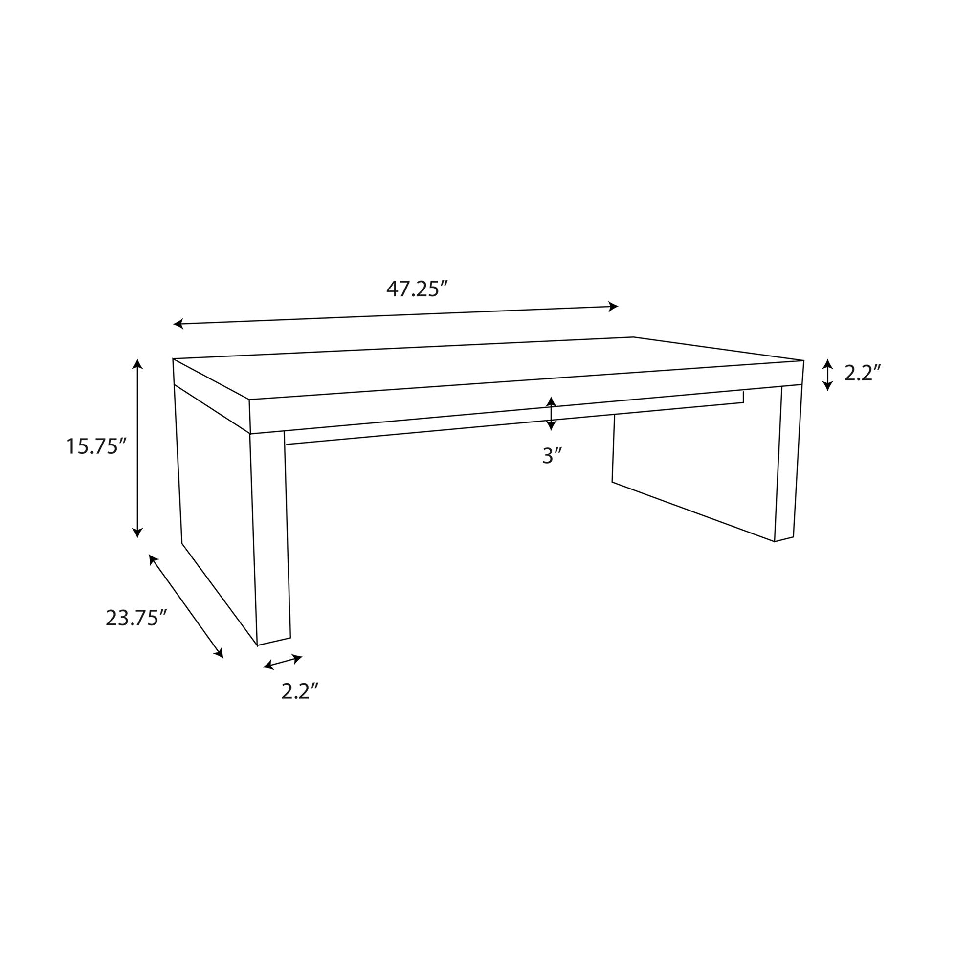 Indigo Road by Egypt Sherrod x East at Main Jasper Waterfall Rectangular Coffee Table